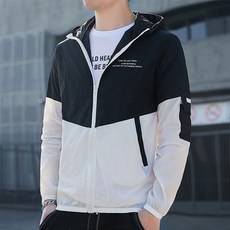 夏季男女款涼感透氣防紫外線運動外套 拼色連帽休閒防曬衣