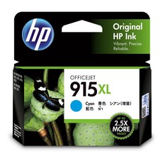 HP 915XL 高容量墨水匣, 3YM19AA 藍色, 1個, 藍色