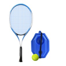 網球訓練器套裝 (球拍 x 1 底座 x 1) 高強度尼龍線 耐磨不易斷裂 穩固底座, 拍子+底座套組, 1個