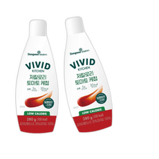 비비드키친 저칼로리 케첩 토마토케첩, 2개, 280g