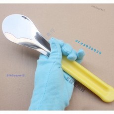 304不銹鋼玫瑰花造型冰淇淋鏟 - 意大利出口品質，DIY雪糕甜點鏟, 雪糕鏟-柄黃色, 1個