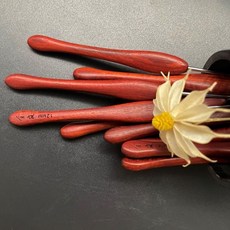鈎針血檀木柄標準針頭手工編織工具, 1個