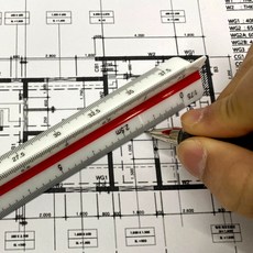 제도용자 30cm 눈금자 도면자 축척눈금자