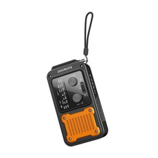 YSSHOP 비상용 라디오 (손으로 돌려서 돌리는 방식) SOS 손전등 충전식 기상 라디오 캠핑 및 야외 활동에 적합, 15cm x 8cm x 5.5cm, ABS, 검은색