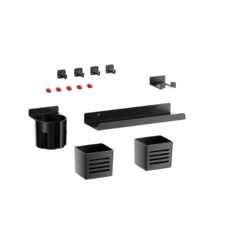 엘디엘마운트 클램프 오거나이저 페그보드 다용도 키트 세트 APL-PBKIT, black, 1세트