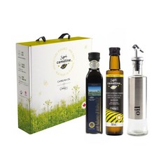 【Signe Cameline】綜合油醋禮盒 (薺藍籽油 冷壓/焙香 蒙加利IGP三年巴薩米克醋 油壺) 比美橄欖油醋, 1個, 焙香薺藍籽油