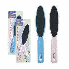 화아 발미인 일본산 야스리 발밀이1p 손잡이 매끈 발각질제거기- (칼라임의배송) 양면각질제거기, 1개