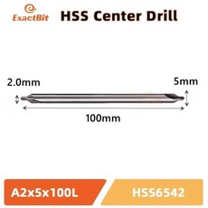 RIGTIP 100mm 확장 A 센터 드릴 W6542 금속 가공 포지셔닝 CNC 기계 선반용 HSS, 02 1pcs, 02 A6.0x14x100mmCobalt