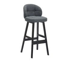 바 의자 원목 75cm 높은 아일랜드 식탁 홈바 스툴, 블랙 랙 브라운 패브릭 75cm