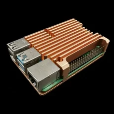 Raspberry Pi 4/3 알루미늄 케이스 이중 냉각 선풍기 금속 쉘 블랙 인클로저 RPI 4B + 용, 06 Pi4 no fan golden