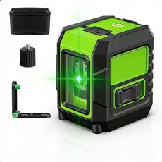 휴대용 미니 레이저 레벨기 수평기 자동 레벨기 레이저 수평 수직 레벨기수평 레이저 초소형 레이저 레벨기 그린 타일 레이저레벨기 2라인 고정밀 수평기 방진 방수, 1개