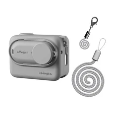 실리콘 보호 케이스 스포츠 카메라 쉘 커버 렌즈 필름 액세서리 포함 Insta360 GO 3, 01 그레이 컬러, 01 빠른  Mainland