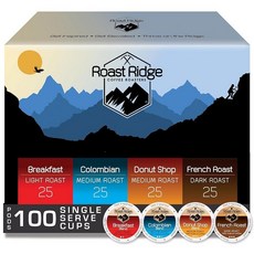 Roast Ridge 1인용 캡슐 커피 Keurig K-Cup 커피 메이커용 시나몬 스월 (Cinnamon Swirl) 100개_174341, 버라이어티 팩 #2
