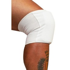 ProForce Karate/Martial Arts Elastic Band Cloth Knee Guard/Knee Pad (Pair) (White Large), White