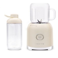 쿠잉전자 레트로 미니 믹서기 크림, BLD-250C(크림계열)
