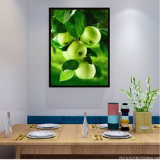 라오농 5D 그린 풋사과 과일 식당 십자수 쇼 2020 심플한 스티커 핸드메이드+KIE01X, [AB 컬러 ] 만 55*70센티미터, 1개