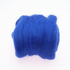 66S 블루 컬러 시리즈 양모 섬유 바늘 Felting 젖은 Felting 양모 Felting 수제 회전 DIY 공예 재료, 1, 100 그램, 1개