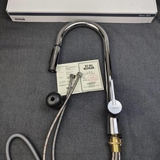 日本品牌東陶 廚房360度旋轉龍頭 通用冷熱菜盆台盆加高龍頭 冷熱控制 流理台水龍頭 抽拉伸縮水龍頭, 1個, 亮面銀色