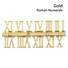 1세트 복원 교체 도구 로마 숫자 시계 액세서리 아라비아 쿼츠 부품, 02 gold roman numerals