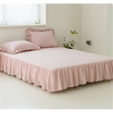 세미프릴 침대시트 누빔형 미끄럼방지 밴딩형 침대패드, (S-SS) 베이지