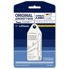Aviationtag Lufthansa A380 D-AIMI 飛機皮膚鑰匙圈 限量版, 1個