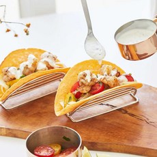 스텐 타코랙 받침대 부리토 홀더 TACO 토릴라 와플 타코 스테인레스, 스테인레스스틸 TACO 랙, 1개