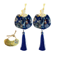 MomoCommerce 黃銅硬幣包福袋套組, 30個硬幣+2個藍色福袋