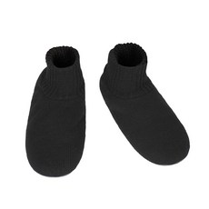 Panda Bros 남성용 슬리퍼 양말 플리스 안감 미끄럼 방지 밑창 겨울용 부드럽고 두껍고 아늑한 홈 부츠 따뜻하고 보송보송한 실내 신발 블랙., 10-13, Black