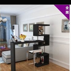 바 테이블 공간활용 ㄱ자 식탁 미니홈바 와인 진열대