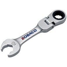 BOBACO 短版單向搖頭棘輪扳手 8mm-19mm 台灣製造 72齒 開口快轉 迷你板手 隨身工具