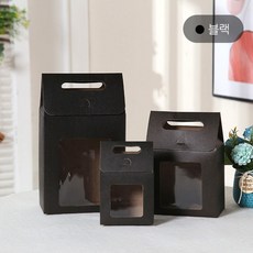 TAGG 손잡이 투명창 선물상자 10P, 10개, 블랙