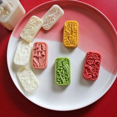 綠豆糕開運酥模具30g植物花月餅餅乾紫薯山藥糕點中式古風香牌模, 1個