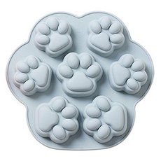 矽膠 7格貓掌造型模具, 灰色, 1個