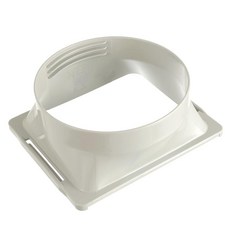 HAUREW 휴대용 에어컨 배기 호스 커플러 14.9cm(5.9인치) AC 유닛 튜브 커넥터 원형 모바일 에어컨 액세서리 대부분의 휴대용 에어컨용(원형), 5.9" Connector Square