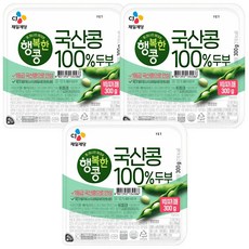 CJ 국산콩두부(부침찌개겸용두부), 3개, 300g