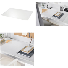 이케아 책상패드 플뢰야 화이트/투명 65x45 cm, 플뢰야 책상패드 (905.208.93)