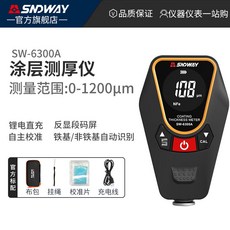 深達威塗層測厚儀 高精度汽車油漆漆膜儀防火鍍鋅層測厚儀SW-6300電子測厚儀 二手車檢測 油漆厚度檢測 漆膜, 1個, SW-6300A【自動識別基材 多點校準