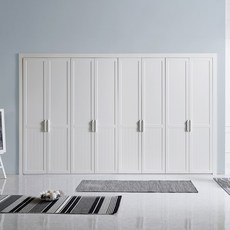 보루네오 화이트갤러리 부띠끄 여닫이 붙박이장 30cm, 화이트 30cm