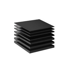 두께 40MM 모델 검정 플레이트 플라스틱 수제 HDPE 패드 폴리에틸렌 PE 내마모성 보드, 검정색, 150X150X4mm