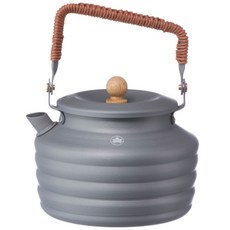 Logos YAKAN 日式茶壺 1.3L，簡約設計，享受寧靜品茗時光, 黑鋁, 1.3L, 1個