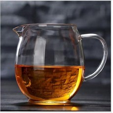 陶瓷微孔茶漏組合附鳳尾公道杯綠色, 1個, 龍肚高硼硅公道杯