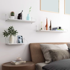 베리픽스 못없이 붙이는 튼튼한 벽걸이 무타공 선반, 1단, 화이트