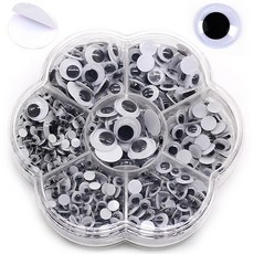 접착식 눈알 스티커 세트 (크기혼합) 700개입 인형눈알, 1세트