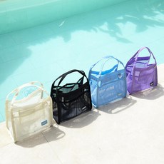 아트박스/스네프 스네프 네티 수영가방 여름미니 오리발숏핀, 네티 메쉬백 라벤더