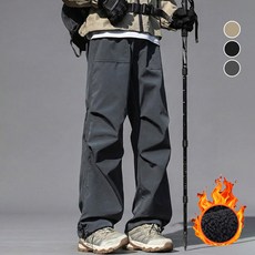 SUB22 겨울 아웃도어 방수 등산 바지 기모 밑단 스트링 카고 팬츠