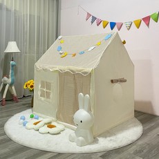 兒童大空間玩具帳篷, 咖色格子屋, 1套