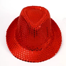 유니섹스 힙합 재즈 모자 파티 무대 댄스 쇼 반짝이 카우보이 공연 의상 반짝 이는 구슬 광대 마술사