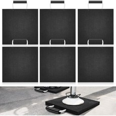 2개 RV 잭 블록 패드 안정화 아웃리거 레벨링 적층 방수 손잡이 견인 서비스 트럭 트레일러 크레인 견인차 착륙장치 검은색 12 x 1 인치, 12 x 12 x 1 Inches, 2