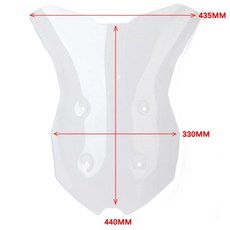 오토바이 투어링 윈드 스크린 디플렉터, 1개, 3. 명확하다