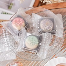 中號原創磨砂月餅包裝袋三合一圖案設計【L0341-C】食品級材質 中秋節包裝首選, 1個